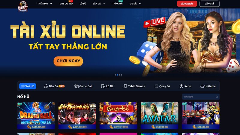 DABET.shop là trang web đại diện chính thức của cổng game DABET