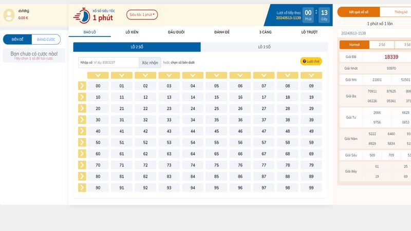 Hướng dẫn đánh lô đề tại sảnh Lô Đề Siêu Tốc của DABET